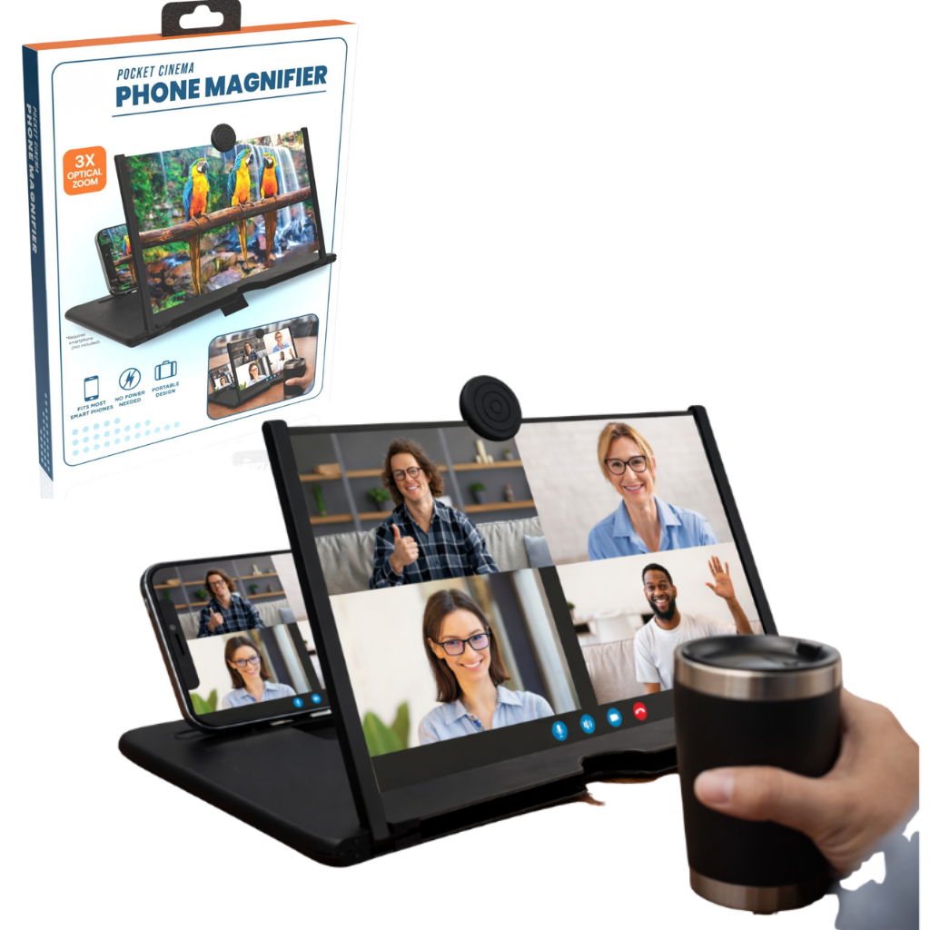 Foldable 3X Phone Screen Magnifier