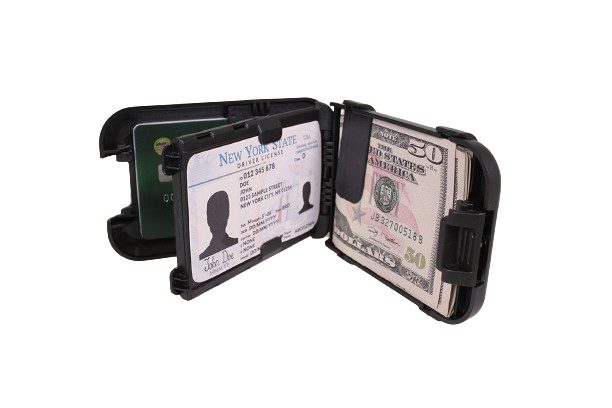 Compact IQ Wallet for Men-RFID Wallet for Men with Push Button Open, Hinged Holders