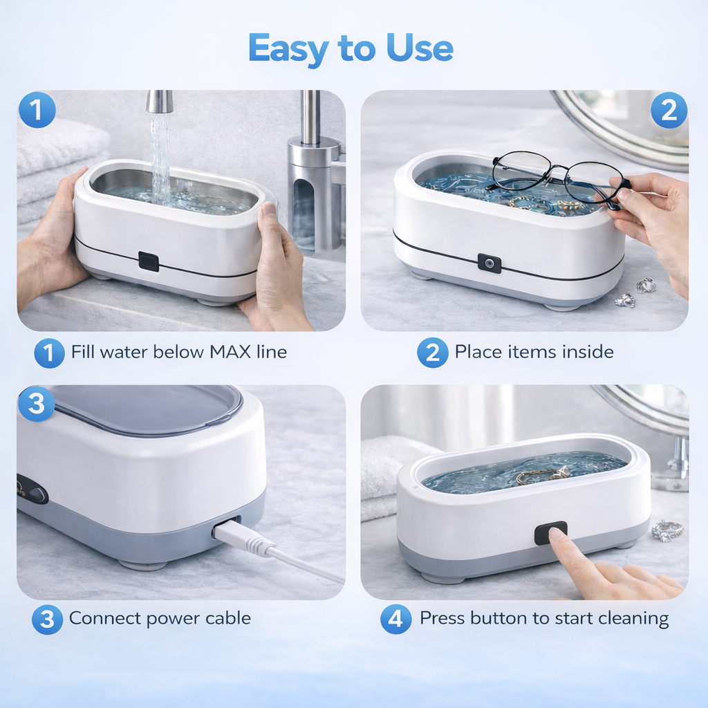 Eyeglass and Jewelry Ultrasonic Cleaner