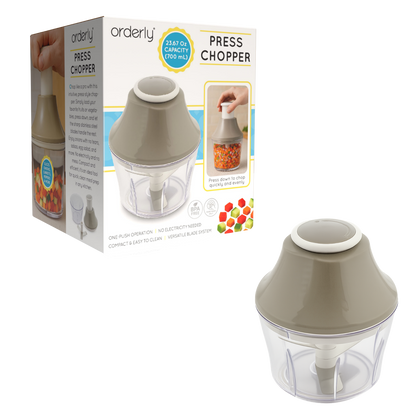 700ml Manual Press Vegetable Chopper with Container Onion Nut Food Cutter