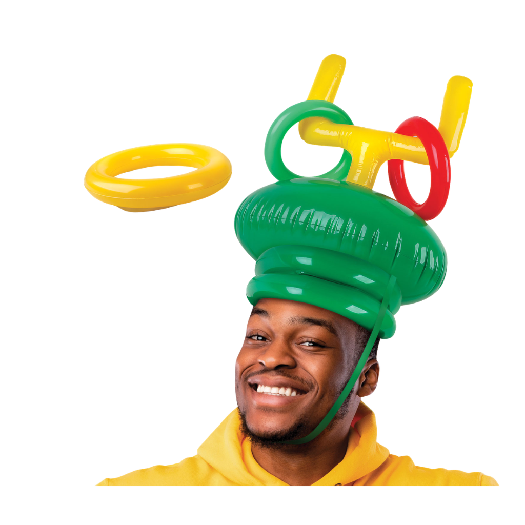 Football Hat Ring Toss Game â€“ Inflatable Party Fun for All Ages