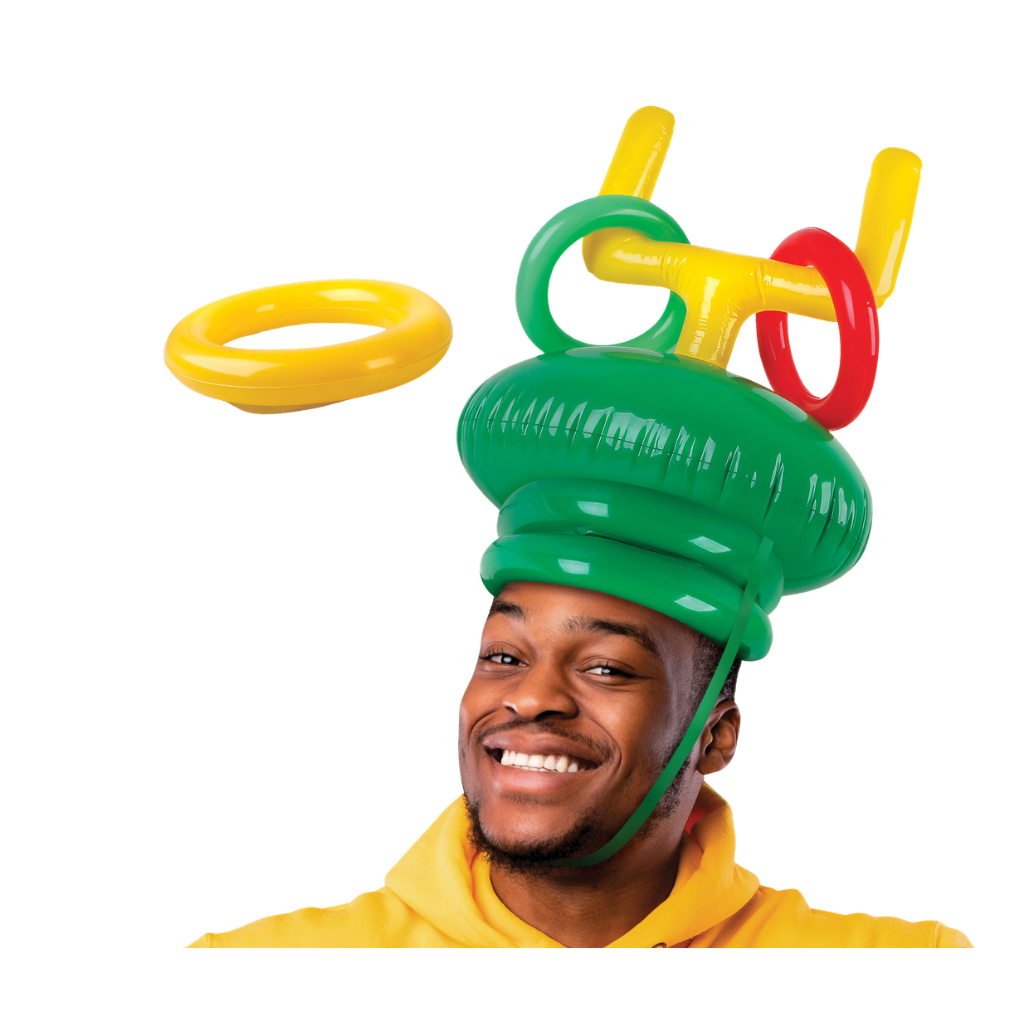 Football Hat Ring Toss Game â€“ Inflatable Party Fun for All Ages