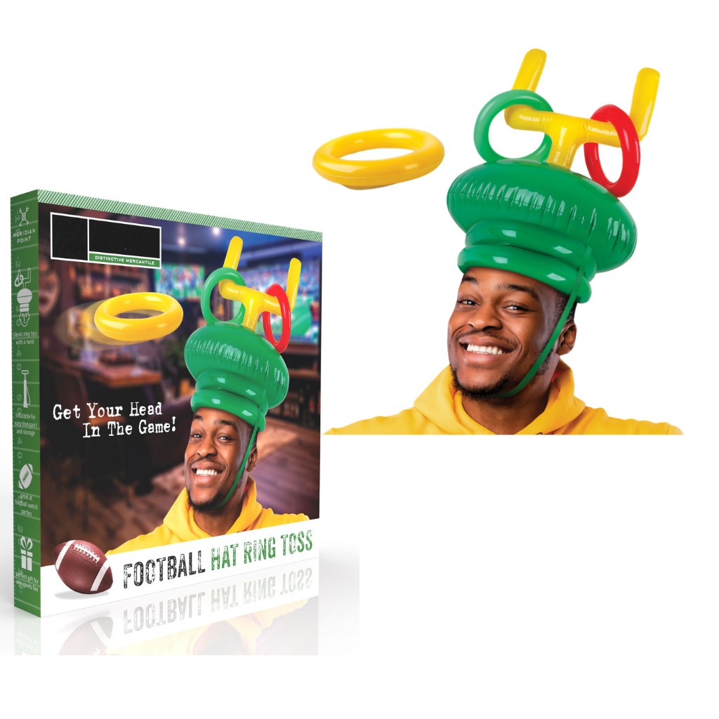 Football Hat Ring Toss Game â€“ Inflatable Party Fun for All Ages