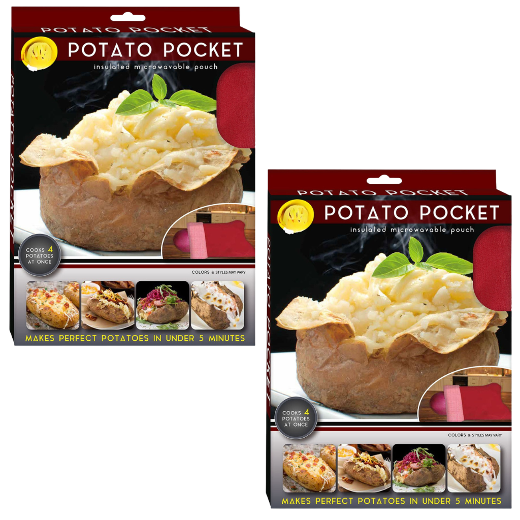 2 Pack Potato Pocket Microwave Potato Pouch