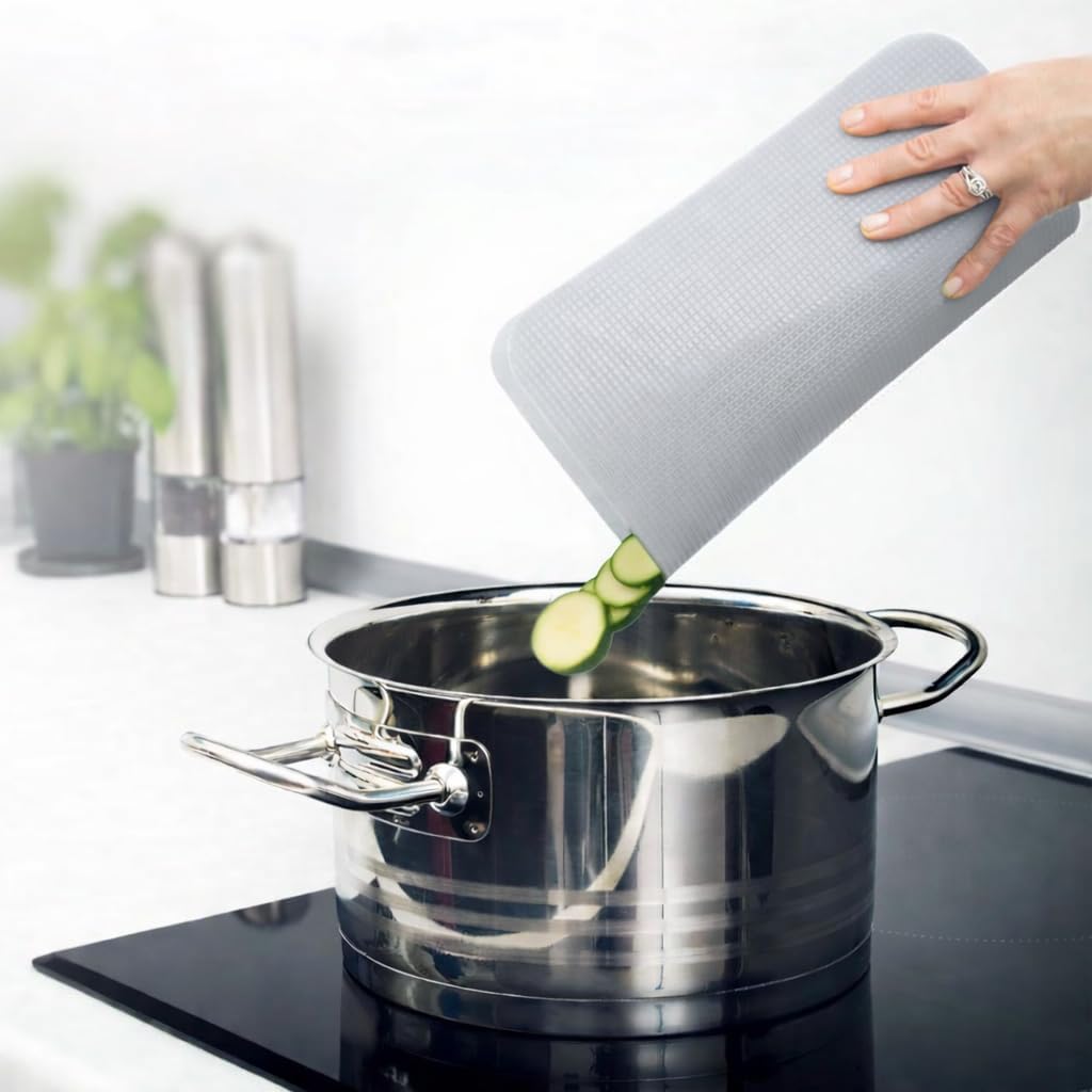 Flexible Cutting Mat BPA-Free Plastic Board  Handle Slot Small Kitchen