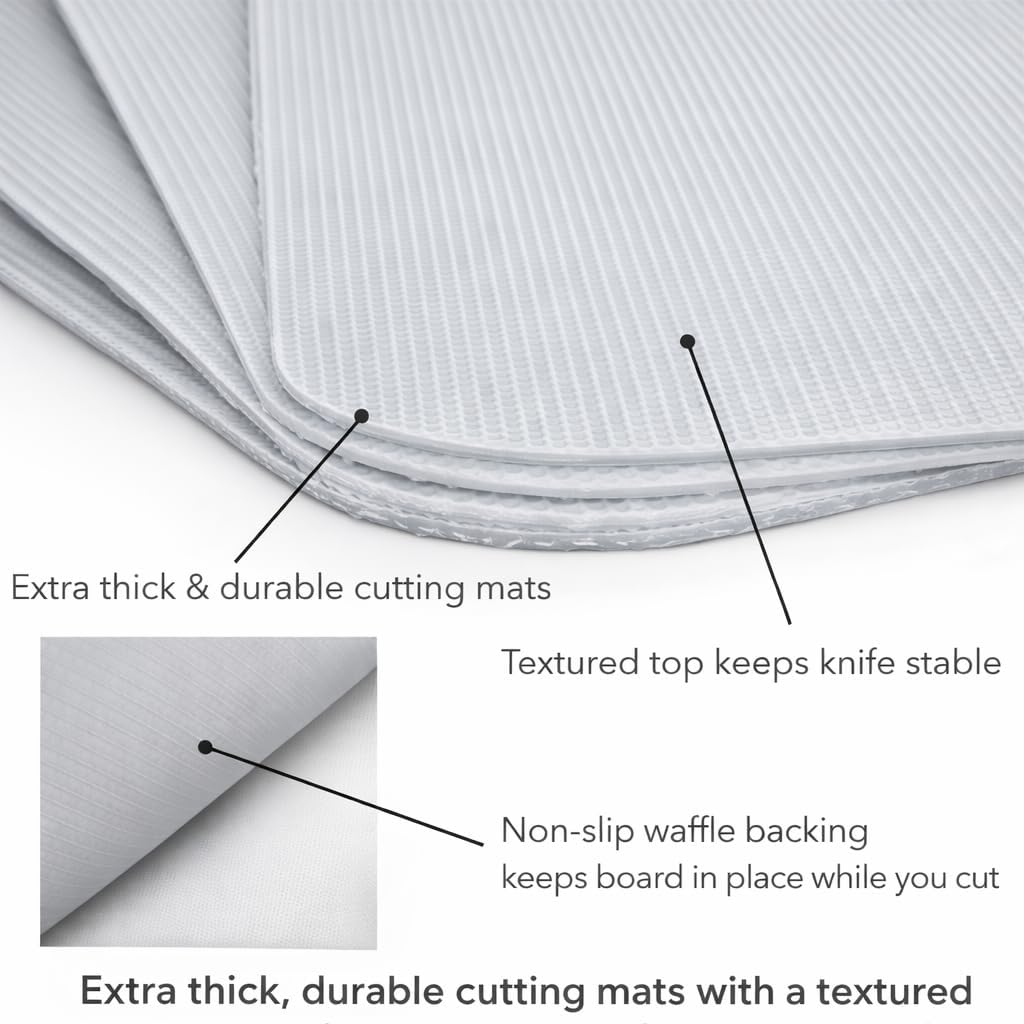 Flexible Cutting Mat BPA-Free Plastic Board  Handle Slot Small Kitchen