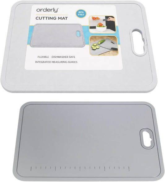 Flexible Cutting Mat BPA-Free Plastic Board  Handle Slot Small Kitchen