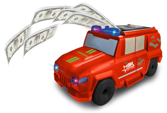 Cash Car Money Shooter Toy – Lights, Sound & Fast Bill Blasting Fun
